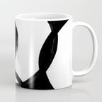Circle Spirals Black & White Minimalist Ink Tribal Mid Century Pattern Dark Painting Pattern Coffee Mug Gallery Image 1