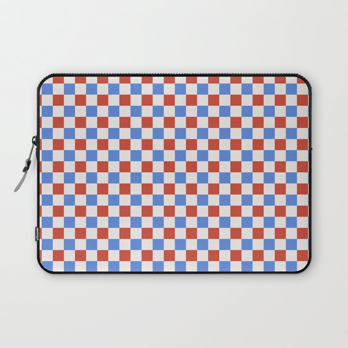 Checkered Multicolor Pattern XX Red White Blue Laptop Sleeve Gallery Image 1