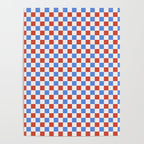 Checkered Multicolor Pattern XX Red White Blue Poster Gallery Image 4