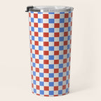Checkered Multicolor Pattern XX Red White Blue Travel Mug Gallery Image 3