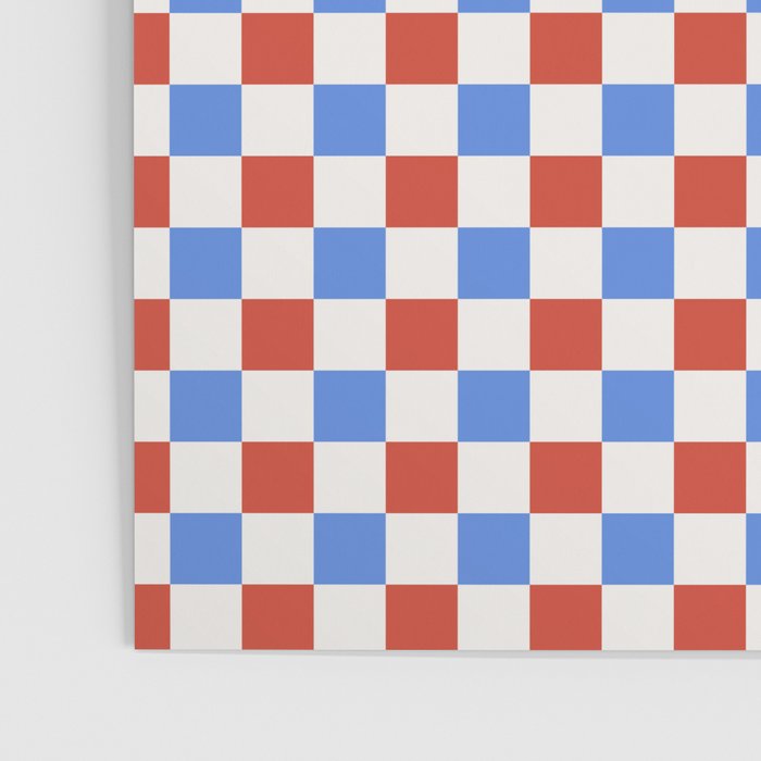 Checkered Multicolor Pattern XX Red White Blue Poster Gallery Image 3