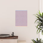 Checkered Multicolor Pattern XX Red White Blue Poster Gallery Image 2
