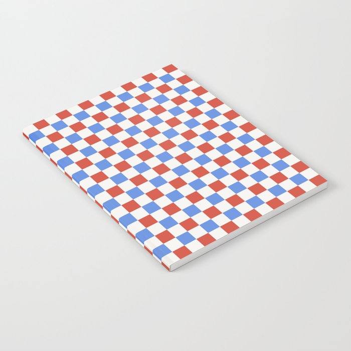 Checkered Multicolor Pattern XX Red White Blue Notebook Gallery Image 1