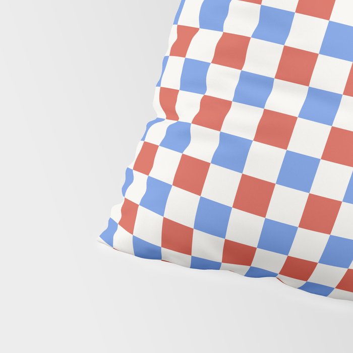 Checkered Multicolor Pattern XX Red White Blue Pillow Sham Gallery Image 4