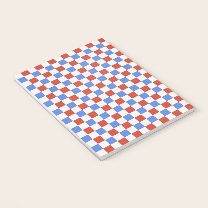 Checkered Multicolor Pattern XX Red White Blue Notebook Gallery Image 3