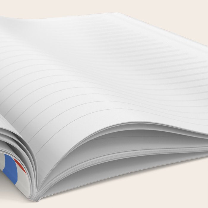 Checkered Multicolor Pattern XX Red White Blue Notebook Gallery Image 2