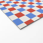Checkered Multicolor Pattern XX Red White Blue Welcome Mat Gallery Image 2