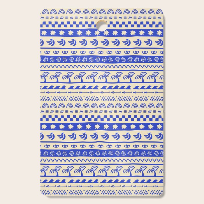 Vintage tropical summer nature art pattern Cutting Board Gallery Image 1
