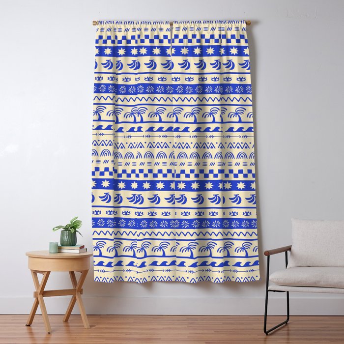 Vintage tropical summer nature art pattern Window Curtain Gallery Image 5