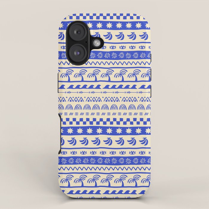 Vintage tropical summer nature art pattern iPhone Case Gallery Image 1
