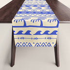 Vintage tropical summer nature art pattern Table Runner Gallery Image 1