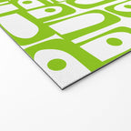 Mid Century Modern Abstract Lime Green and White Piquet Multi Pattern Welcome Mat Gallery Image 2