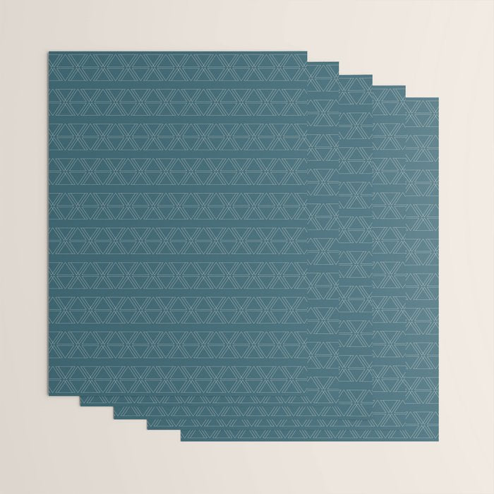lines geo-teal Wrapping Paper Gallery Image 3