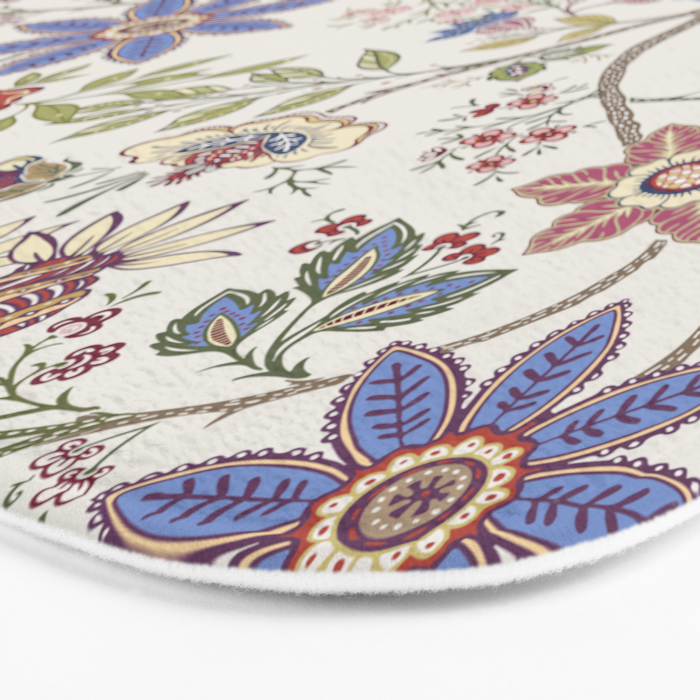 Oriental Chinoiserie Garden  Bath Mat Gallery Image 3