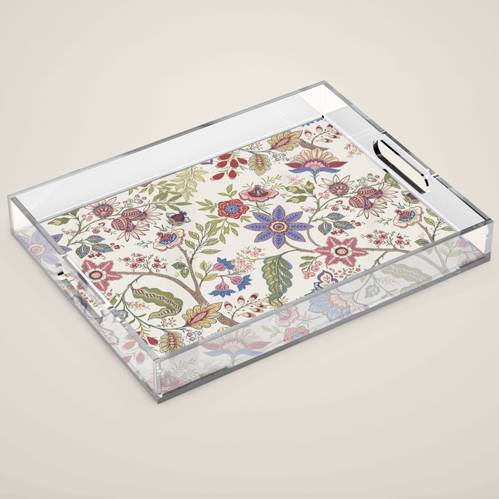 Oriental Chinoiserie Garden  Acrylic Tray Gallery Image 1