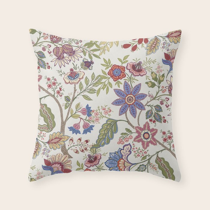 Oriental Chinoiserie Garden  Throw Pillow Gallery Image 6