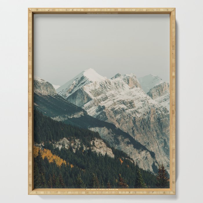 Rocky Mountain Fog - Landscape Photography Art Print, Nature Serving Tray Gallery Image 1