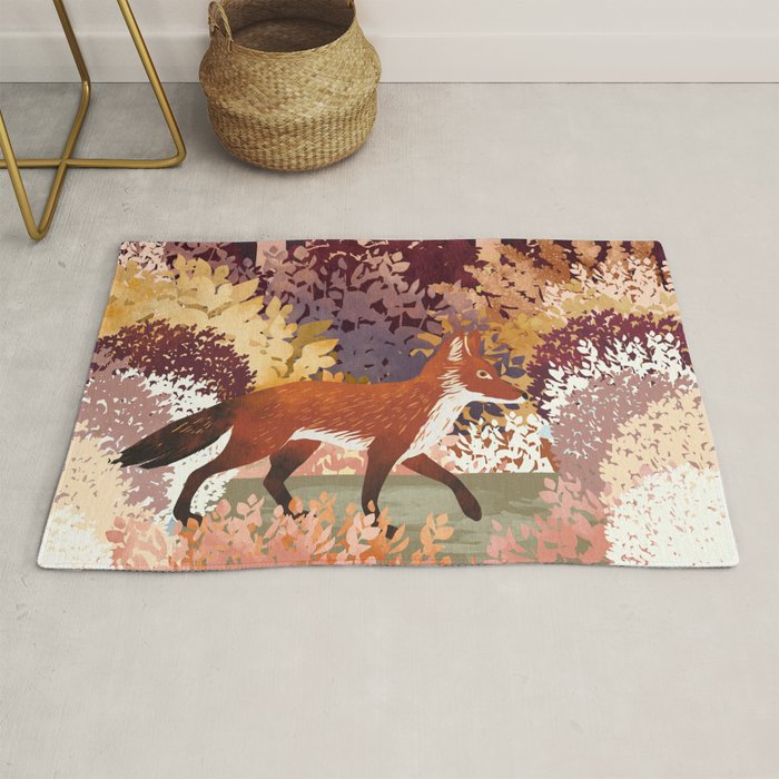 Autumn Fox Forest Rug Gallery Image 1