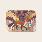 Autumn Fox Forest Bath Mat Gallery Image 1