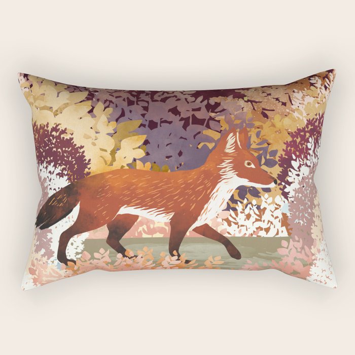 Autumn Fox Forest Rectangular Pillow Gallery Image 2