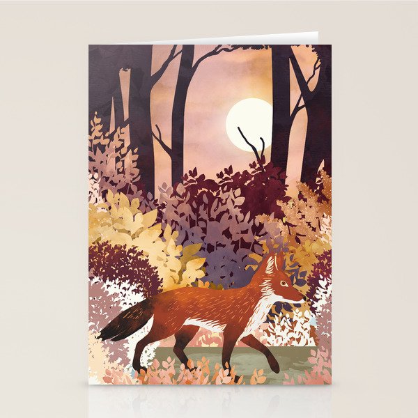 Autumn Fox Forest Stationery Card Gallery Image 2