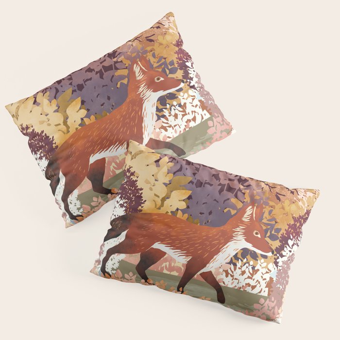Autumn Fox Forest Pillow Sham Gallery Image 3