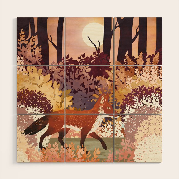 Autumn Fox Forest Wood Wall Art Gallery Image 1