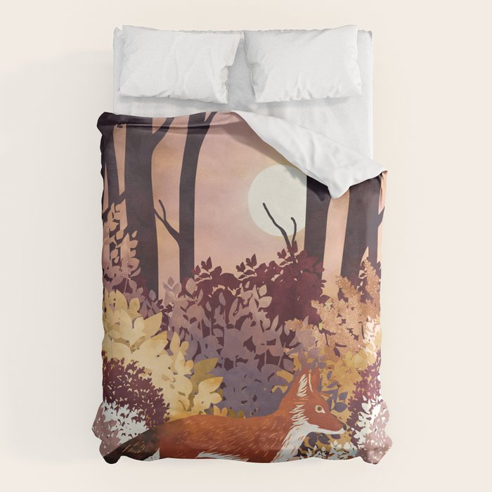 Autumn Fox Forest Duvet Cover Gallery Image 1