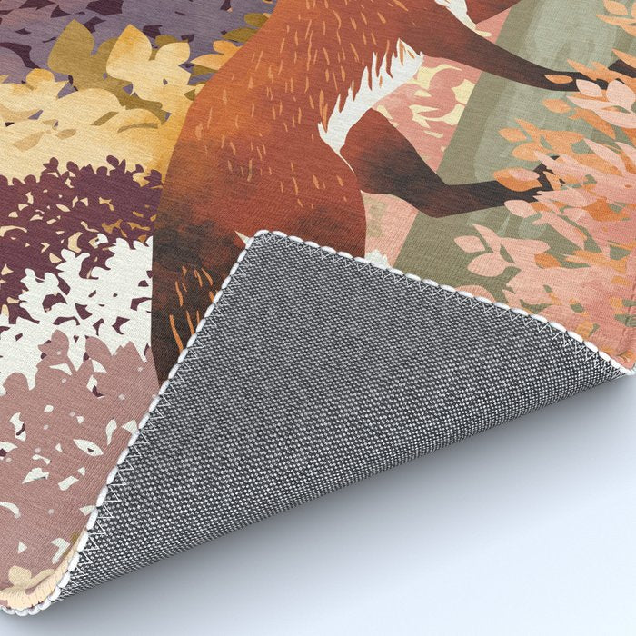 Autumn Fox Forest Rug Gallery Image 4