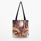 Autumn Fox Forest Tote Bag Gallery Image 2