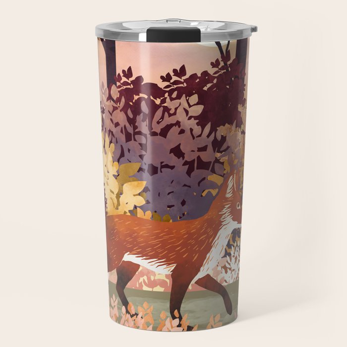 Autumn Fox Forest Travel Mug Gallery Image 1