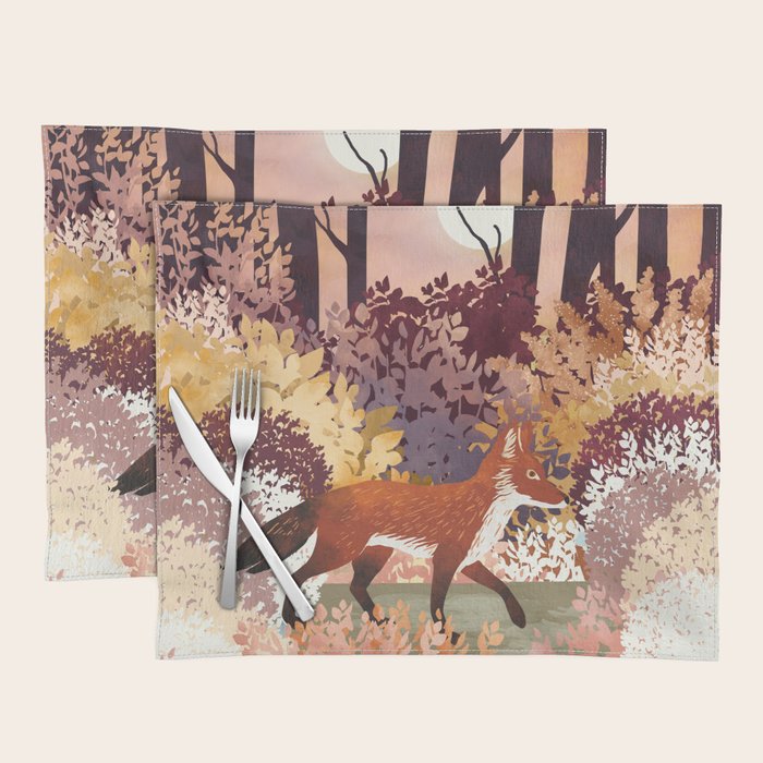Autumn Fox Forest Placemat Gallery Image 1