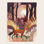 Autumn Fox Forest Poster Gallery Image 4