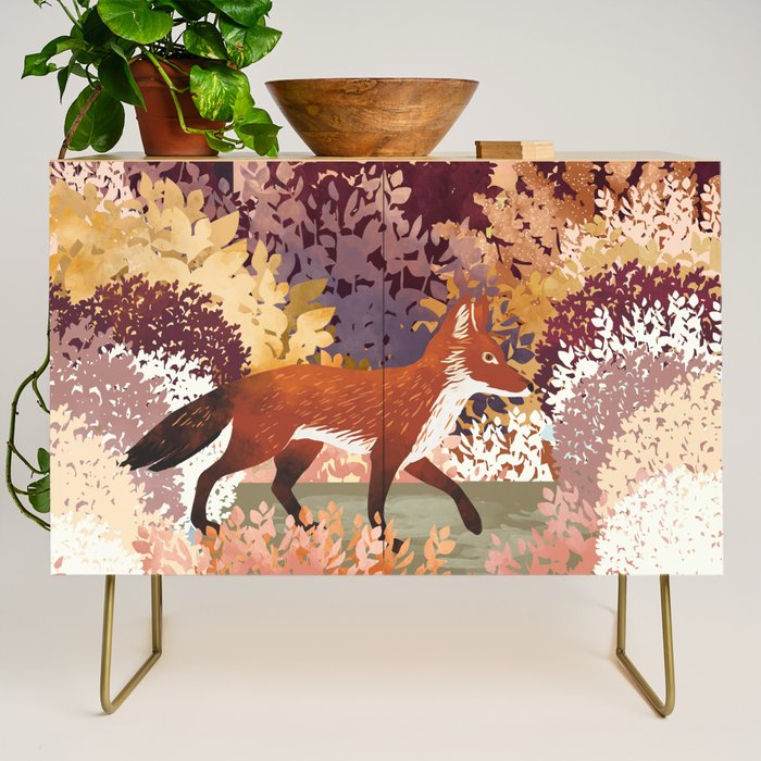 Autumn Fox Forest Credenza Gallery Image 1