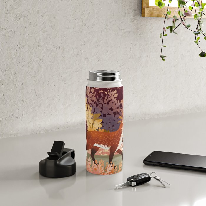 Autumn Fox Forest Water Bottle Gallery Image 4