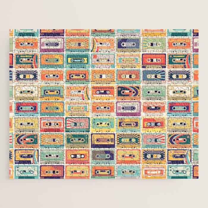 Retro 90s Mixtapes Jigsaw Puzzle Gallery Image 1