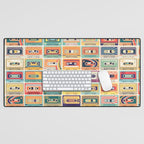 Retro 90s Mixtapes Desk Mat Gallery Image 1