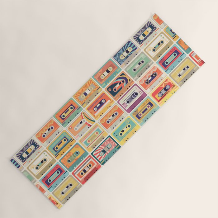 Retro 90s Mixtapes Yoga Mat Gallery Image 1