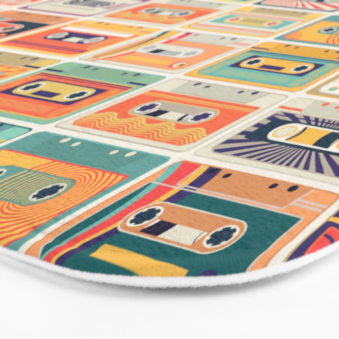 Retro 90s Mixtapes Bath Mat Gallery Image 3