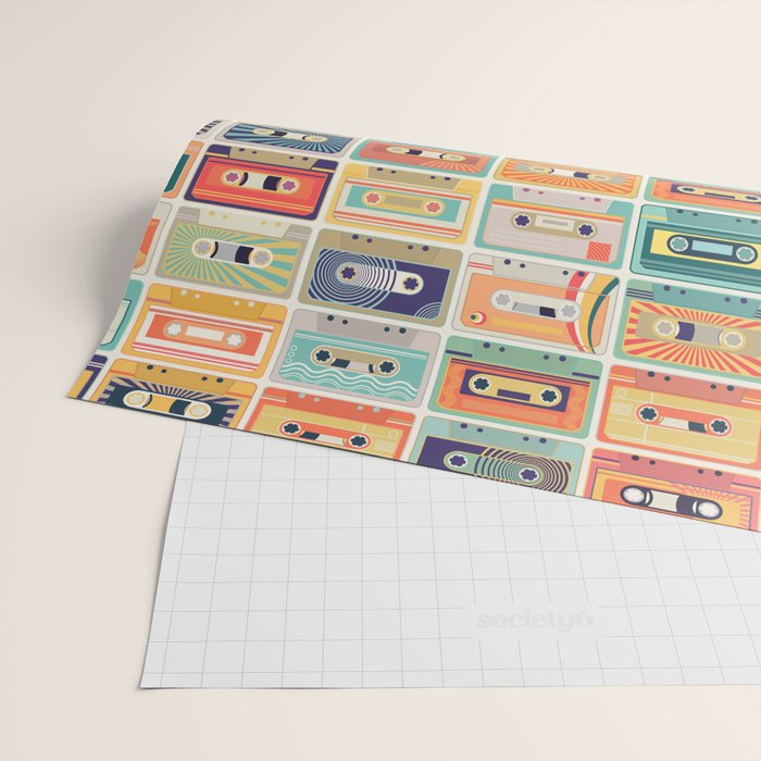 Retro 90s Mixtapes Wrapping Paper Gallery Image 2