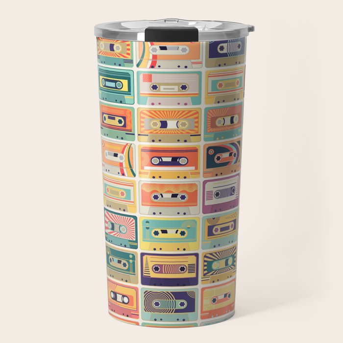 Retro 90s Mixtapes Travel Mug Gallery Image 1