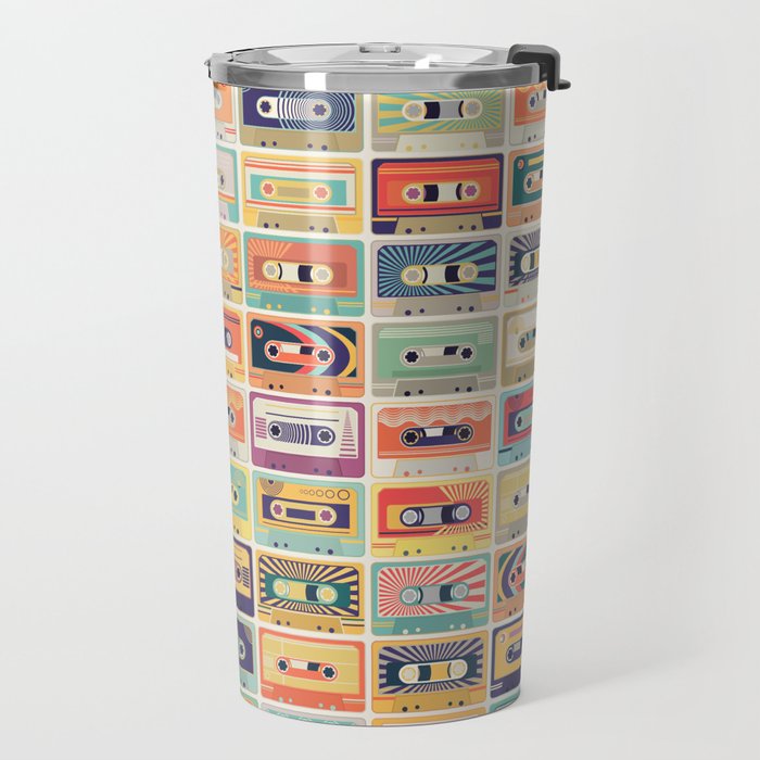 Retro 90s Mixtapes Travel Mug Gallery Image 2