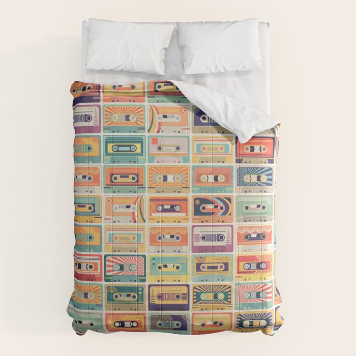 Retro 90s Mixtapes Comforter Gallery Image 6
