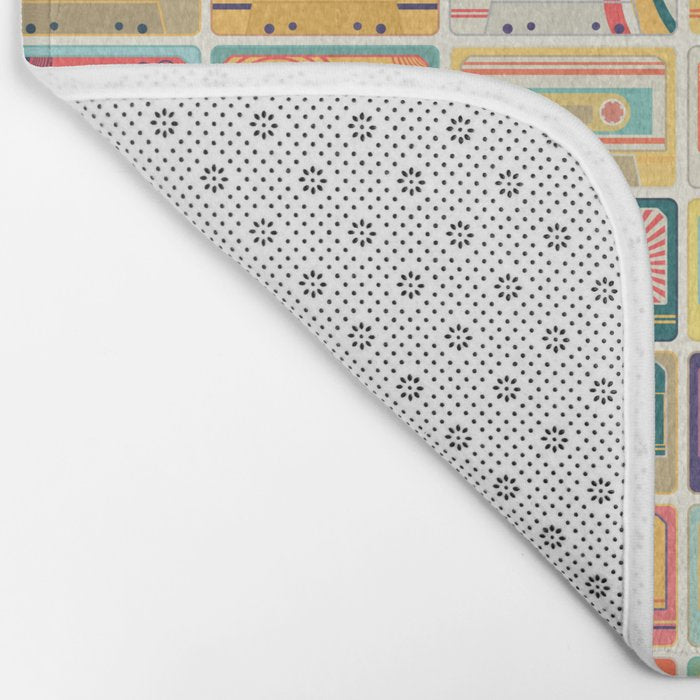 Retro 90s Mixtapes Bath Mat Gallery Image 2