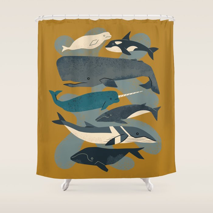 Whales Ahoy Shower Curtain Gallery Image 1