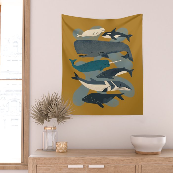 Whales Ahoy Wall Tapestry Gallery Image 2