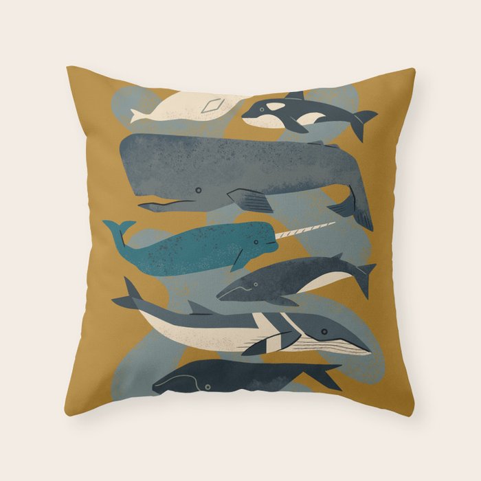 Whales Ahoy Throw Pillow Gallery Image 6
