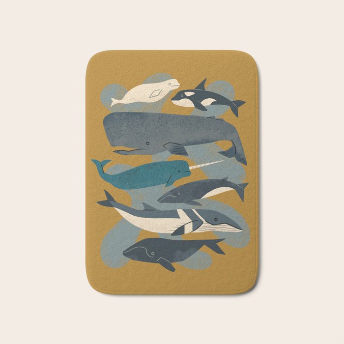Whales Ahoy Bath Mat Gallery Image 1