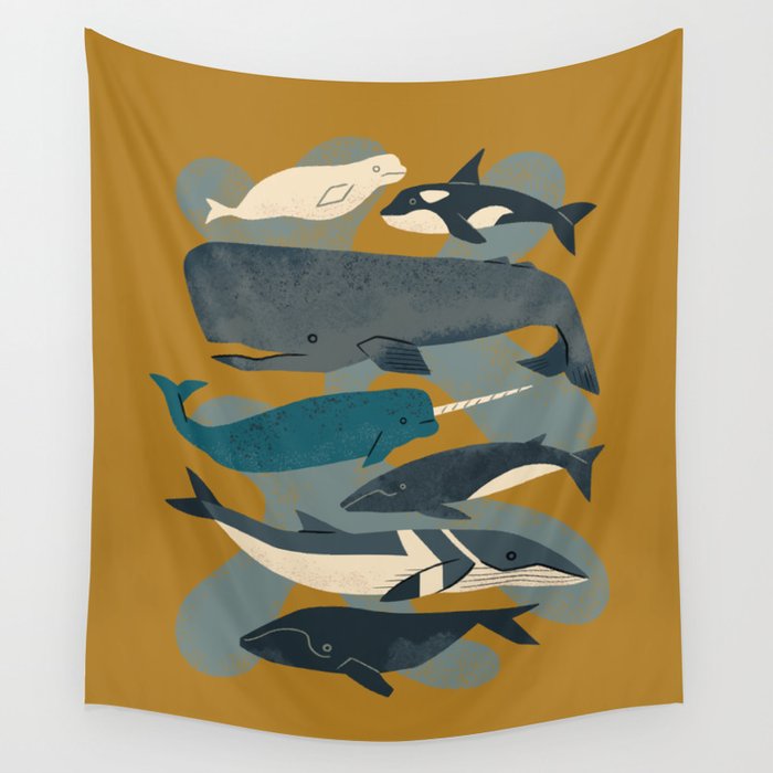 Whales Ahoy Wall Tapestry Gallery Image 1