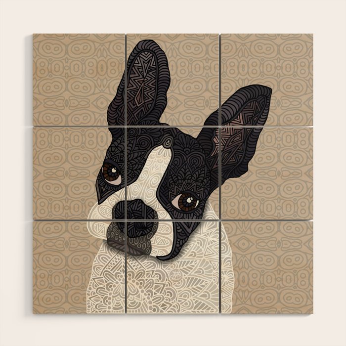 Boston Terrier 2015 Wood Wall Art Gallery Image 1